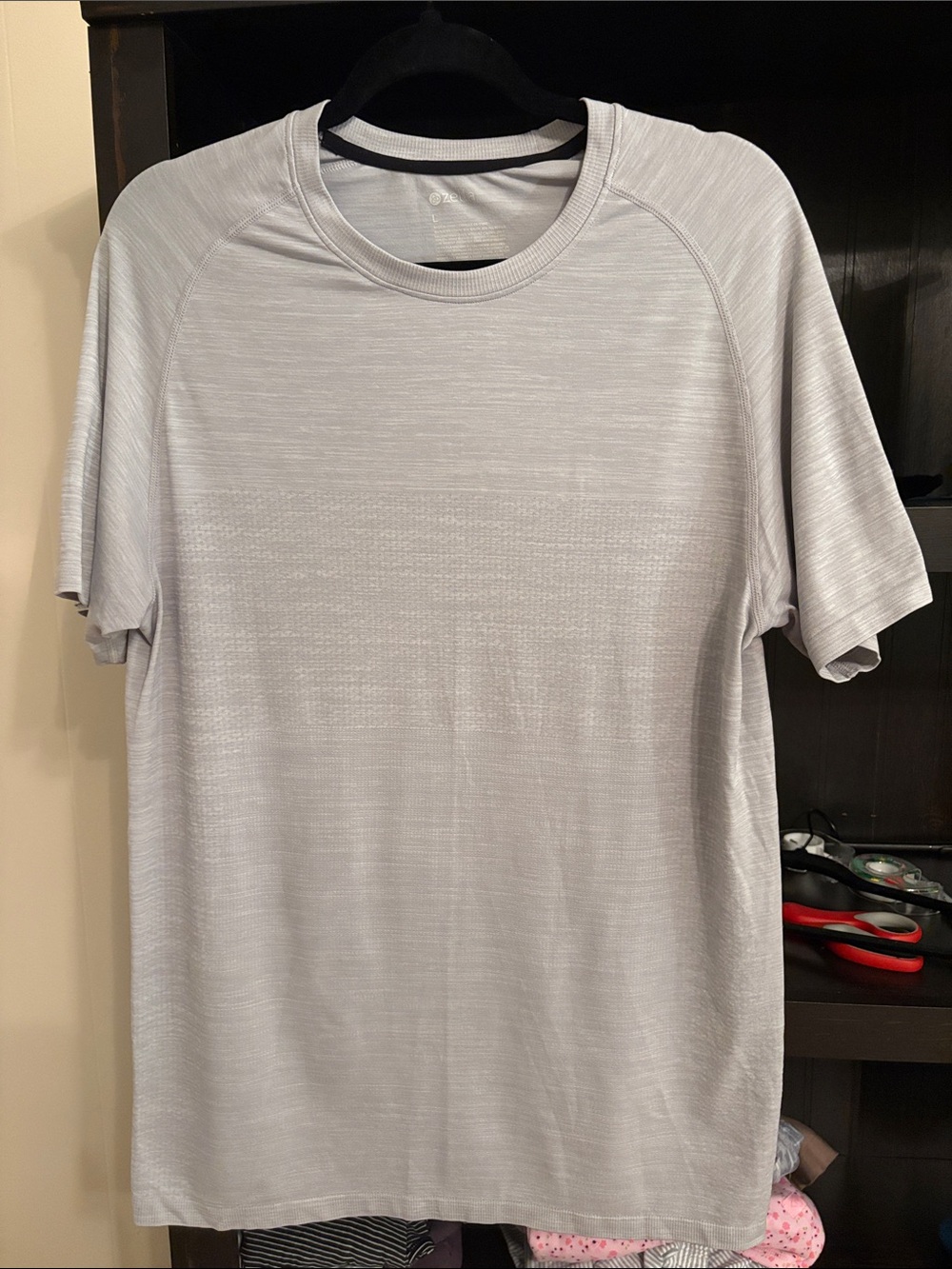 Zella Light Gray Short Sleeve Crew Tee